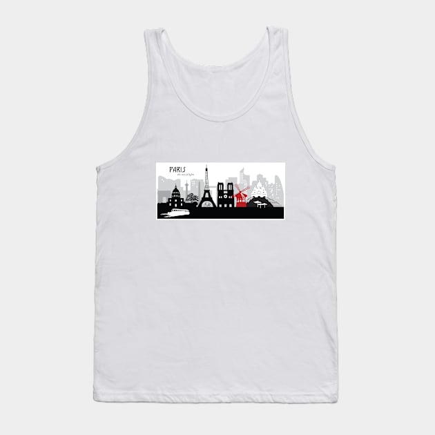 Paris Skyline Tank Top by French Nik Naks